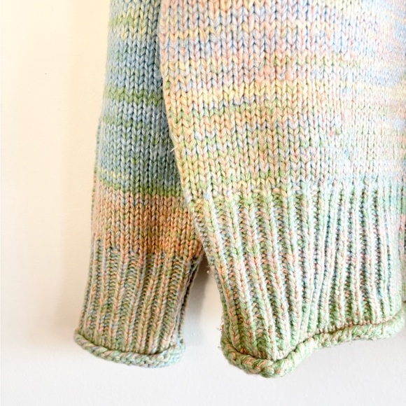 Anthropologie 525 America Space-Dye Mock-Neck Pastel Multicoloured Sweater - Picture 7 of 10